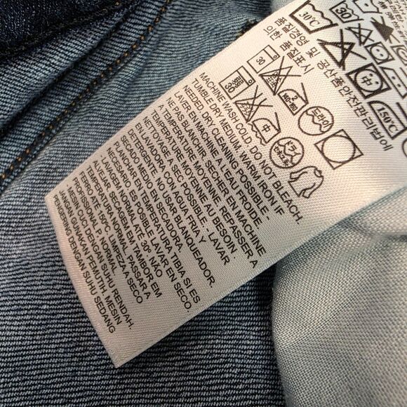 Women's Levi's 505 Straight Leg Jeans Size 16 Blue Denim Mid-Rise Stretch - Picture 6 of 10